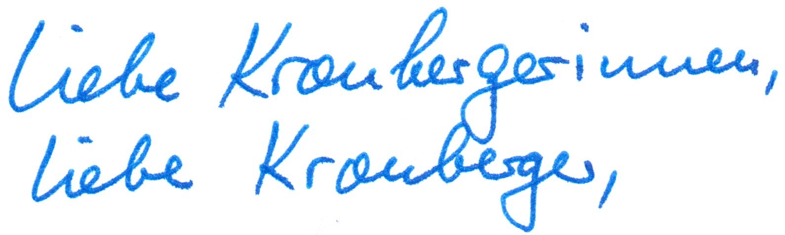 Liebe Kronbergerinnen, liebe Kronberger,